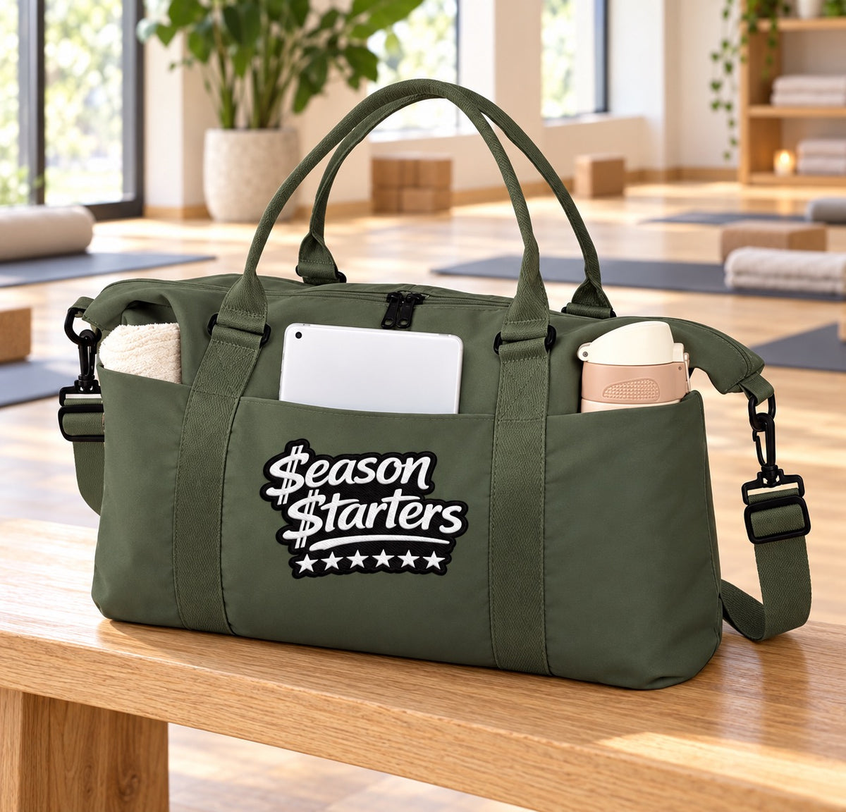 Welcome to the $eason- Season Starters Duffle Bag.